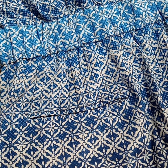 Diane Von Furstenberg  Womens 6 ROMPER Used BLUE Preowned SUMMER Strapless - Picture 12 of 12